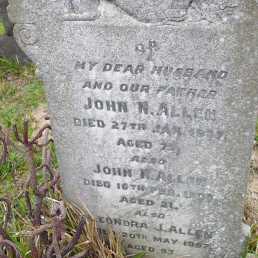 ALLEN John N. -1937 :: ALLEN John N. -1908 :: ALLEN Leonora J. -1957