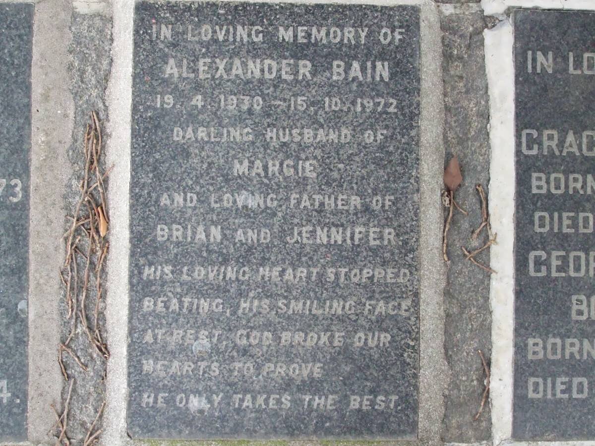 BAIN Alexander 1930-1972