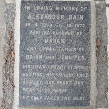 BAIN Alexander 1930-1972