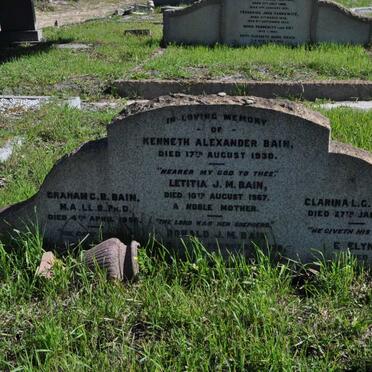 BAIN Kenneth Alexander -1930 :: BAIN Letitia J.M. :: BAIN Ronald J.M.