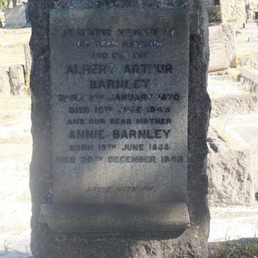 BARNLEY Albert Arthur 1870-1945 &amp; Annie 1868-1945