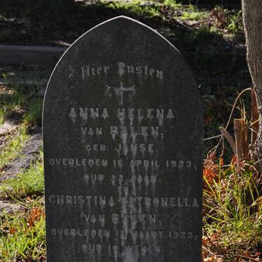 BALEN Anna Helena, van nee JANSE -1923 :: BALEN Christina Petronella, van -1923
