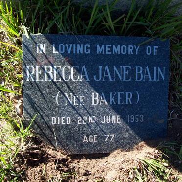 BAIN Rebecca Jane nee BAKER -1953