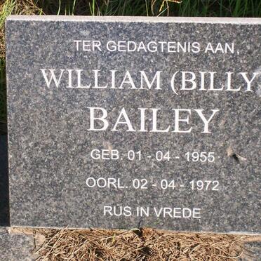 BAILEY Ewerhardes 1946-1965 :: BAILEY Helena 1932-1966 :: BAILEY Dirk Jacobus Tolken 1901-1972 :: BAILEY William 1955-1972