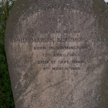 BEAUMONT-THOMAS Sophia Marian 1853-1905