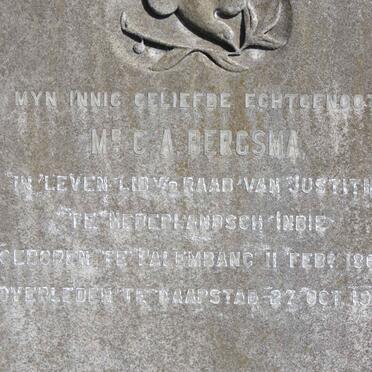 BERGSMA C.A. 1865-1916