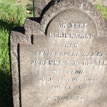 BESTER Johanna S.H. nee SADIE -1951