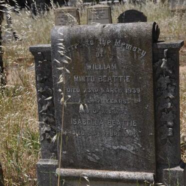 BEATTIE William Minto -1939 &amp; Isabella -1943