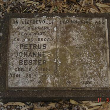 BESTER Petrus Johannes 1913-197?