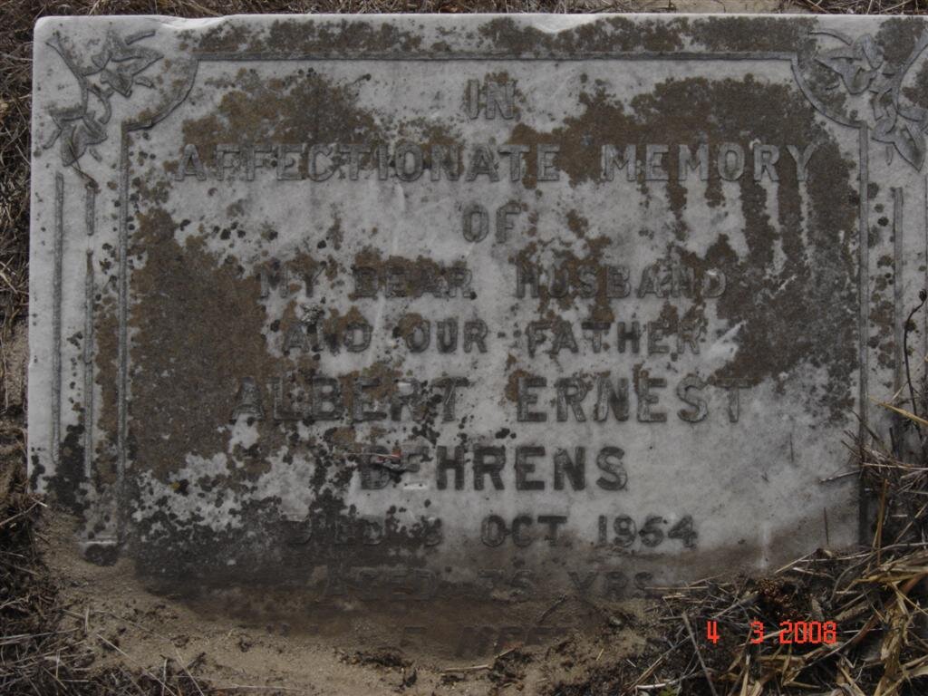 BEHRENS Albert Ernest -1954