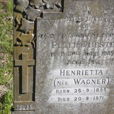 BESTER Peter J. -1947 &amp; Henrietta WAGNER 1895-1971