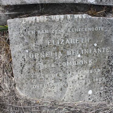 BELINFANTE J.M. 1838-1900 &amp; Elizabeth Cornelia COMBRINK 1839-1905 