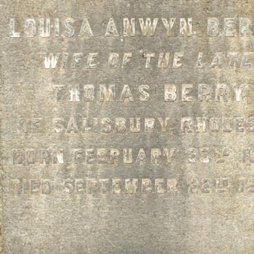 BERRY Louisa Anwyn 1853-1910