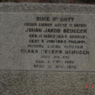 BEUGGER Johan Jakob 1884-1943 &amp; Clara Helena ZILLER 1892-1975
