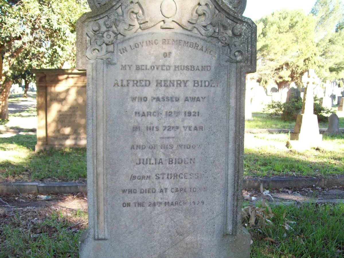 BIDEN Alfred Henry -1921 &amp; Julia STURGESS -1929