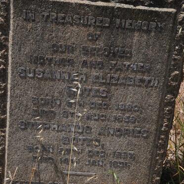 BOTES Stephanus Andries 1887-1931 &amp; Susannah Elizabeth 1880-1958