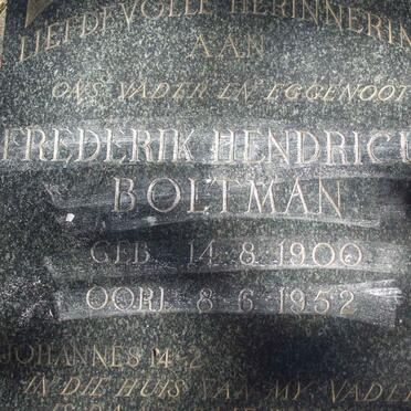 BOLTMAN Frederik Hendricus 1900-1952
