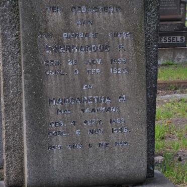 BOUWER Everhardus P. 1859-1926 &amp; Margaretha M. SAAYMAN 1863-1938