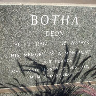 BOTHA Deon 1957-1977