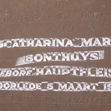 BONTHUYS Catharina Maria nee HAUPTFLEISCH -1936