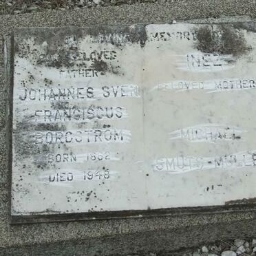 BORGSTRÖM Johannes Sven Franciscus 1862-1948 :: BEYERS Inez formerly SMUTS-MULLER nee BORGSTRÖM 1890-1984