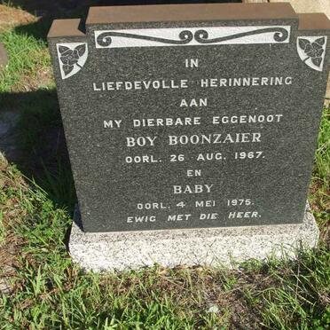 BOONZAIER ?ozier Johannes 1895-1965 &amp; Rachel J. VAN DER MERWE 1911-1942 :: BOONZAIER Boy -1967 &amp; Baby -1975 