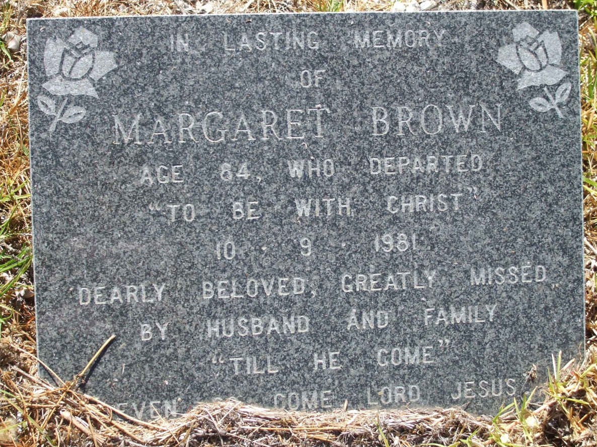 BROWN Margaret -1981