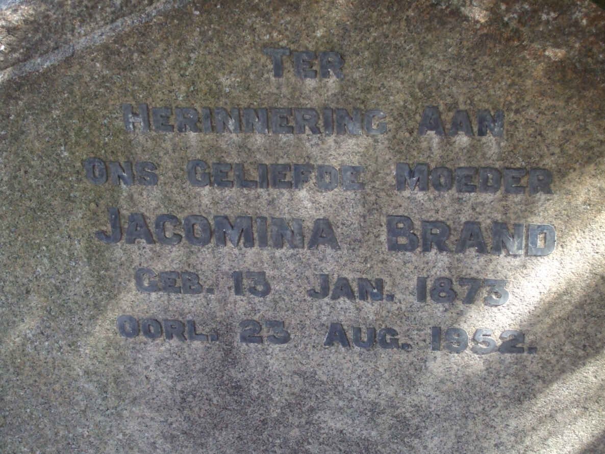 BRAND Jacomina 1875-1952