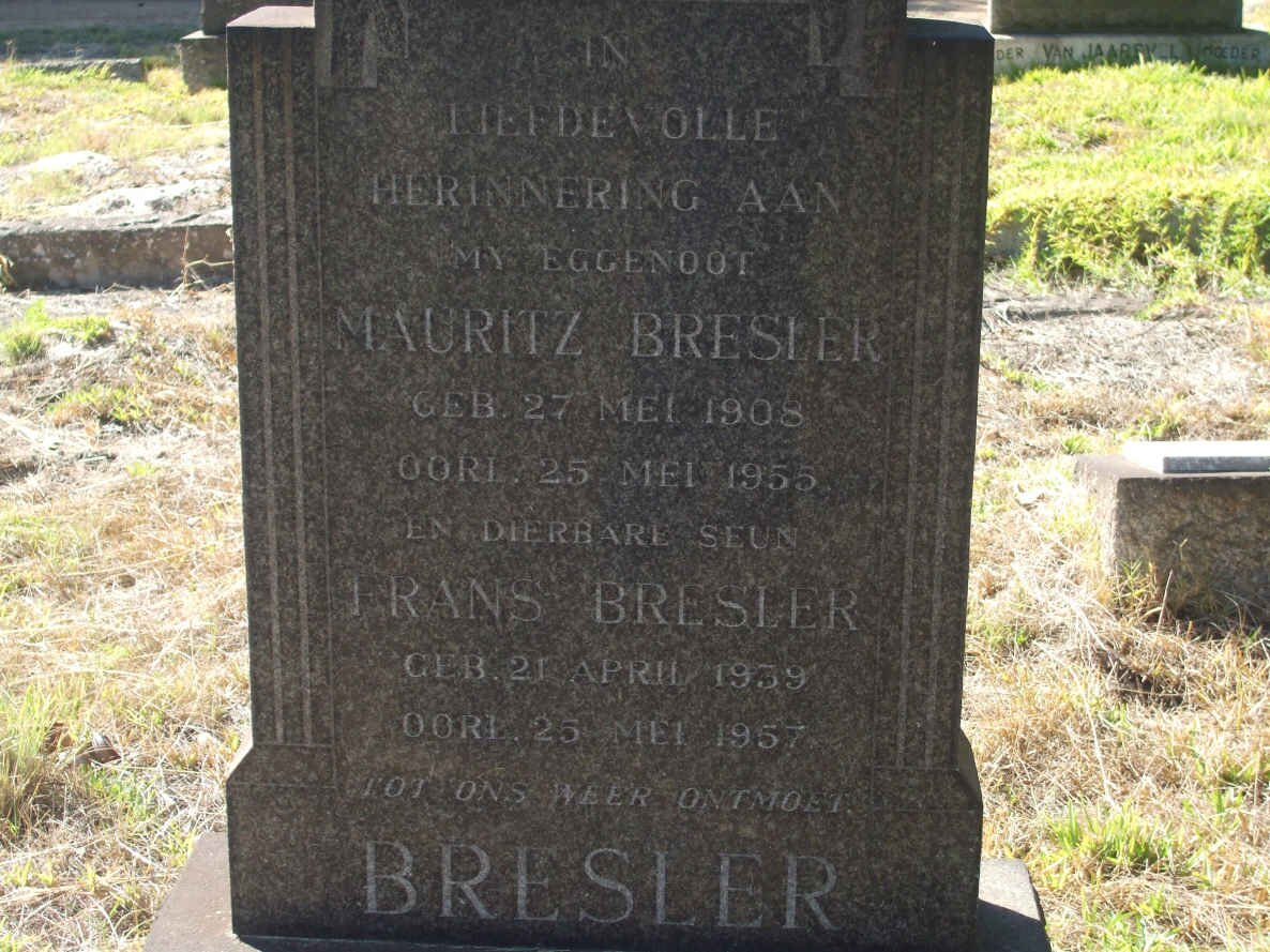 BRESLER Mauritz 1908-1955 :: BRESLER Frans 1939-1957