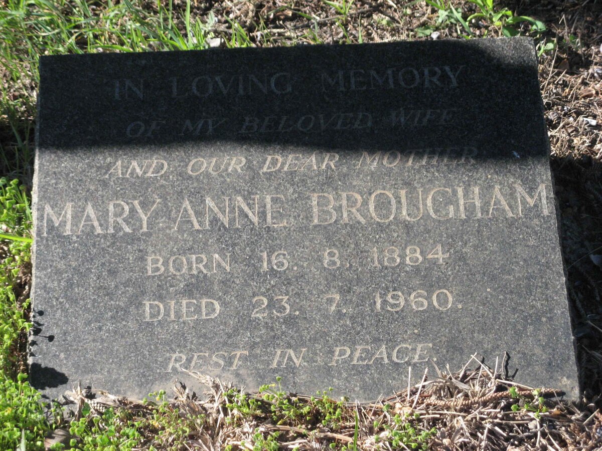 BROUGHAM Mary Anne 1884-1960