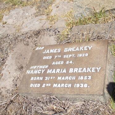 BREAKEY James -1929 &amp; Nancy Maria 1853-1936