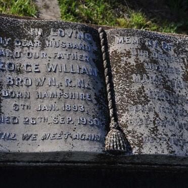 BROWN George William 1893-1950 &amp; Mary Jane BROWN 1887-1973