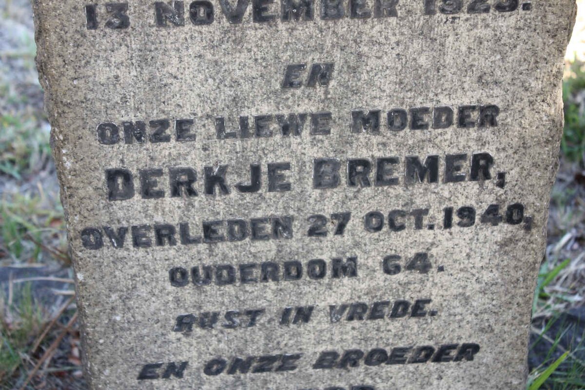 BREMER Derkje -1940