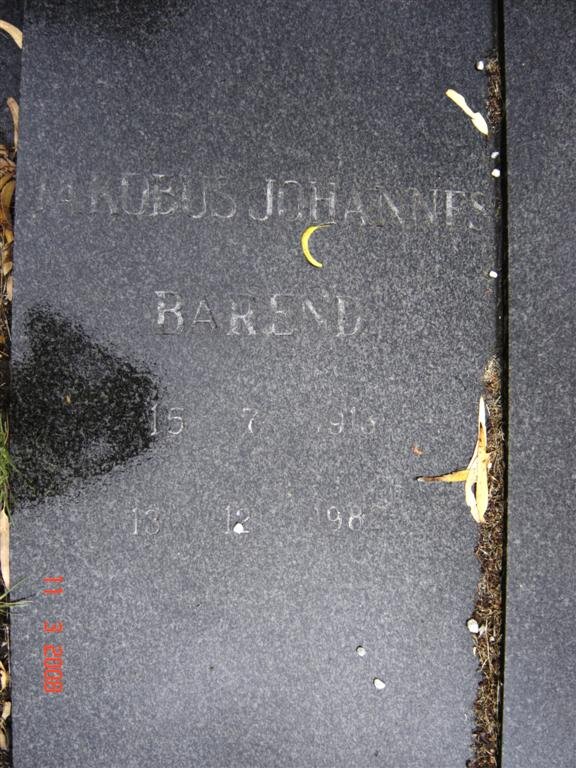 BRYNARD Jakobus Johannes Barend 1913-1982