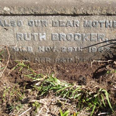 BROOKER Walter Garniss -1923 :: BROOKER Ruth -1947