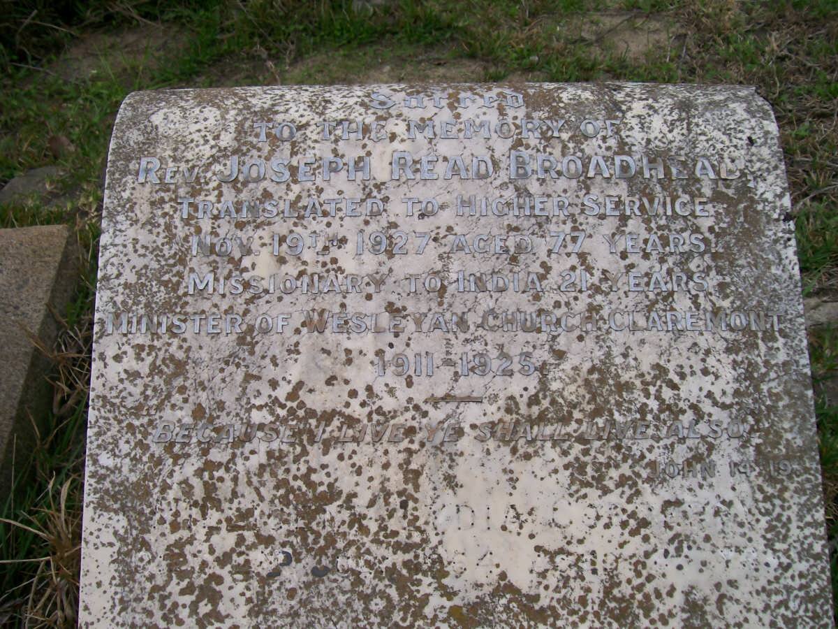 BROADHEAD Joseph Read -1927