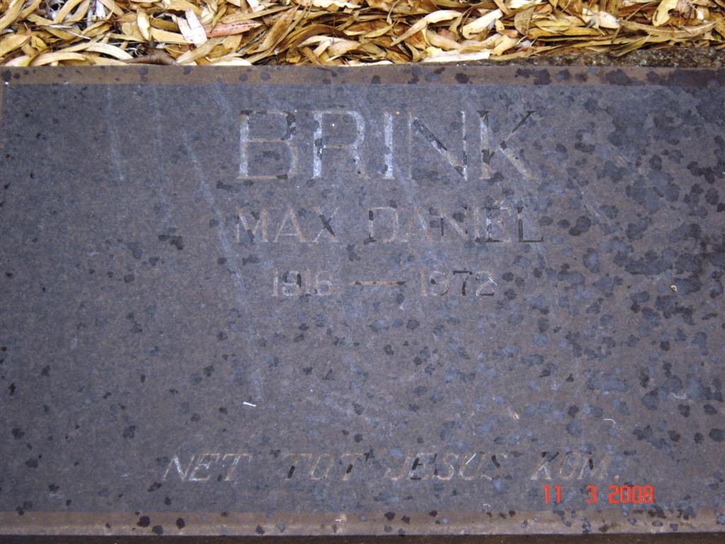 BRINK Max Daniël 1918-1972