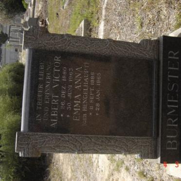 BURMESTER Albert Victor 1880-1963 &amp; Emma Anna HENGELHAUPT 1886-1965