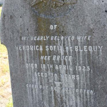 BLEQUY Hendrica Sofia, de nee BRUCE -1925