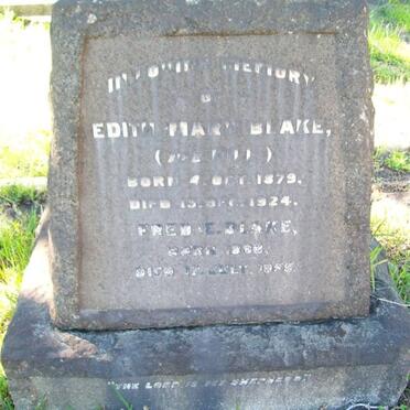 BLAKE Fred E. 1868-1955 &amp; Edith Mary ? 1879-1924