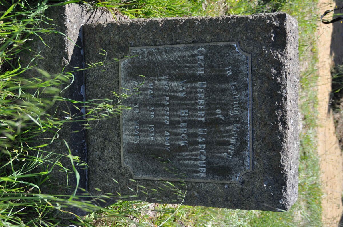 BLERCK Cecil Herbert Harcombe, van -1936