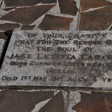 CARTER Jane Letitia nee COPINGER -1918