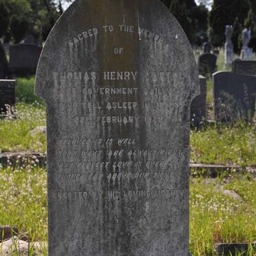 CARTON Thomas Henry -1929