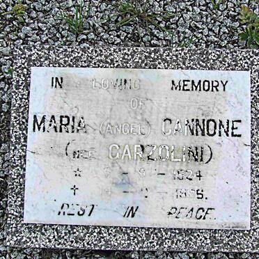 CANNONE Maria nee GARZOLINI 1924-1986