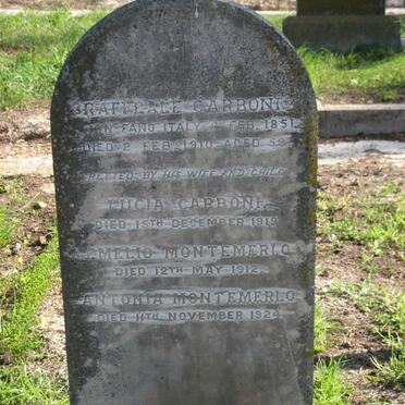 CARBONI Raffeale 1851-1910 &amp; Lucia -1919