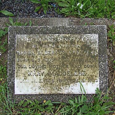 CARSTENS Daniel Albertus 1905-1966 &amp; Mary Magdelene 1906-1983