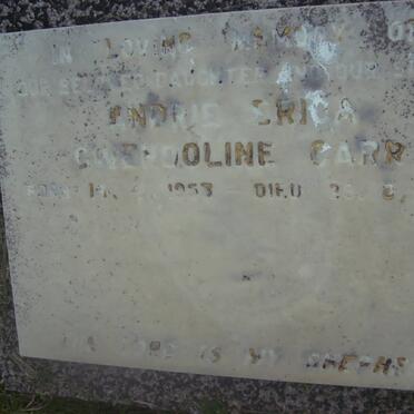 CARR Andrie Erica Caroline 1952-1972