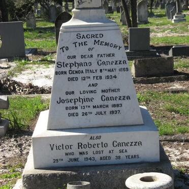 CANEZZA Stephano 1869-1934 &amp; Josephine 1883-1937