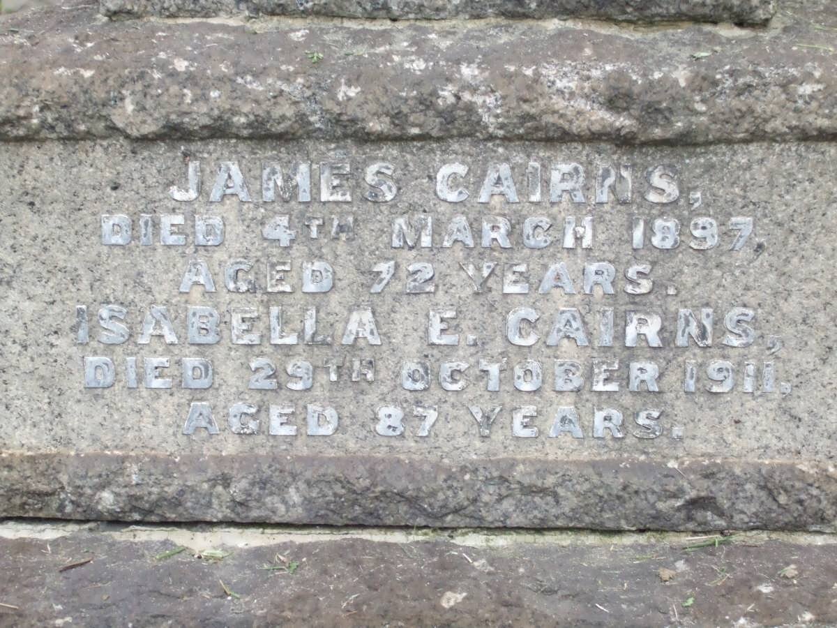 CAIRNS James -1897 &amp; Isabella E. -1911