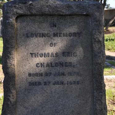 CHALONER Thomas Eric 1909-1936